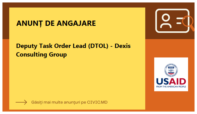 Deputy Task Order Lead (DTOL) - Dexis Consulting Group