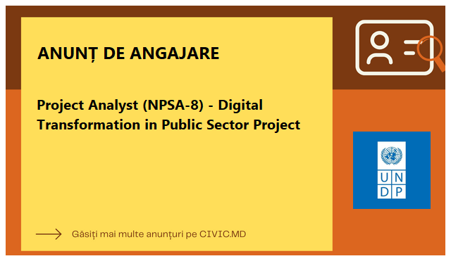 Project Analyst (NPSA-8) - Digital Transformation in Public Sector Project