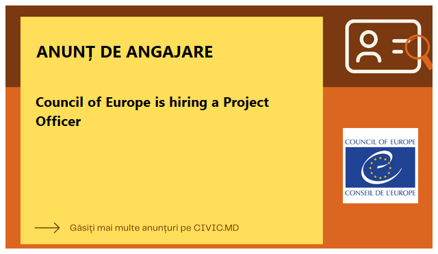 Council of Europe is hiring a Project Officer