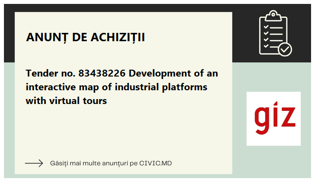 Tender no. 83438226 Development of an interactive map of industrial platforms with virtual tours